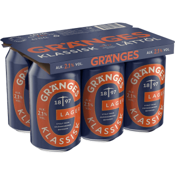Lättöl 2,1% 6-p Grängesberg.