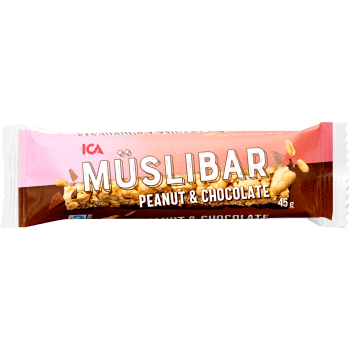Müslibar Peanut & Chocolate 45g ICA.