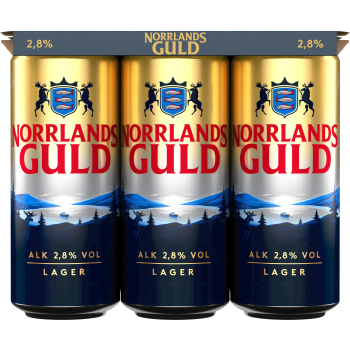 Öl ljus lager 2.8% 6-p 50cl Norrlands Guld.