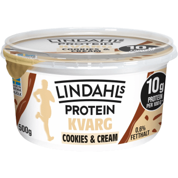 Proteinkvarg Cookies & Cream 0,6% 500g Lindahls.