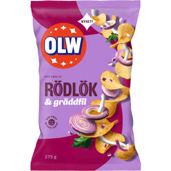 Potatiships Rödlök & Gräddfil 275g Olw.