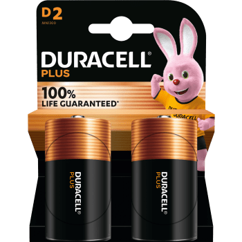 Batteri D 2-p Duracell Plus.