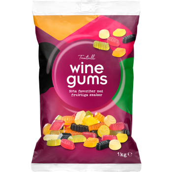 Vingummin Fruktiga smaker 1kg Treatville.