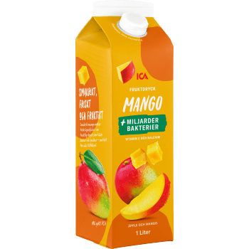 Fruktdryck Mango med bakteriekultur 1000ml ICA.