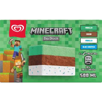 Glass Minecraft 500ml GB Glace.