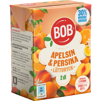 Lättdryck Apelsin & persika Koncentrat 2dl BOB.