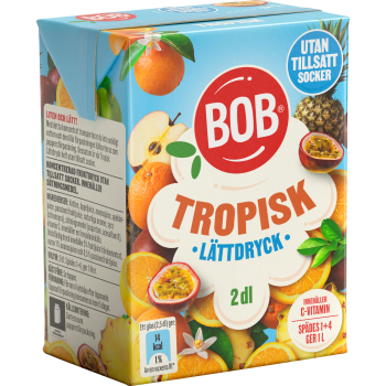 Lättdryck Tropiska frukter sockerfri 20cl BOB.