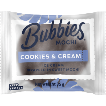 Glass Mochi Cookies & Cream 35g Bubbies.