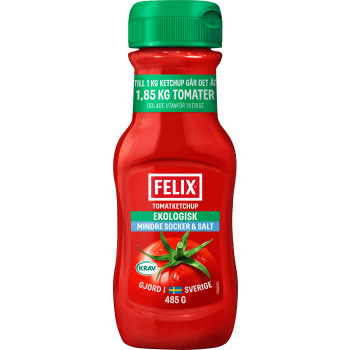 Ketchup Mindre socker & salt 485g KRAV Felix.