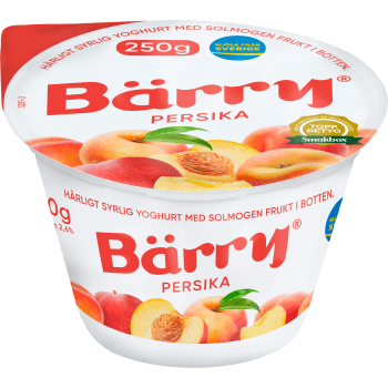 Yoghurt Persika 2,6% 250g Bärry.
