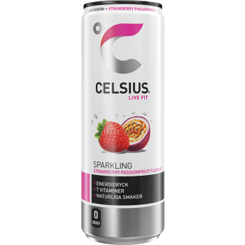Energidryck Strawberry/Passionfruit 355ml Celsius.