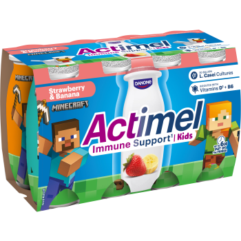 Drickyoghurt Jordgubb Banan Kids 8-p 800g Actimel.