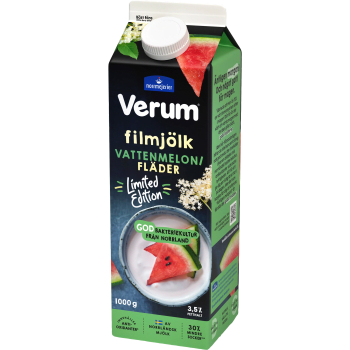 Filmjölk Vattenmelon Fläder 3.5% 1000g Verum®.
