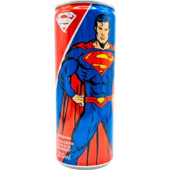 Läsk Superman Hallon & Blåbär 250ml DC Comics.