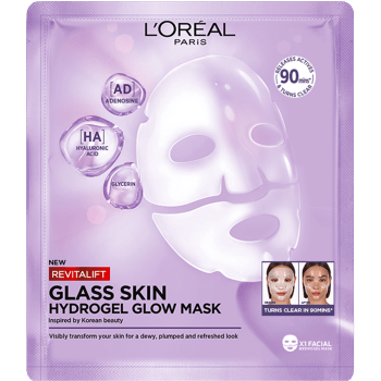 Ansiktsmask Revitalift Glass Skin Hydrogel Glow Mask 1-p Loreal.