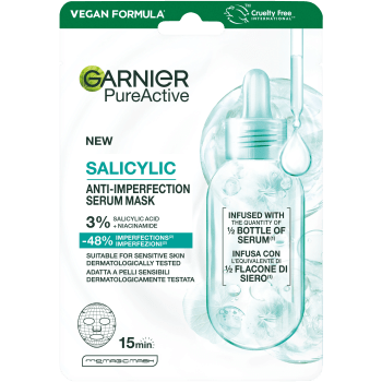 Ansiktsmask Salicylic Anti-Imperfection Serum Mask 28g Garnier.