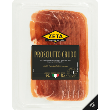 Skinka LufttorkadProsciutto Crudo 70g Zeta.