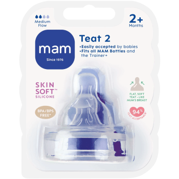 Dinapp Teat Stl 2 2m+ 2-p MAM.