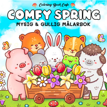 Comfy Spring. Mysig och gullig Cozy Coloring målarbok från Coloring Book Cafe.