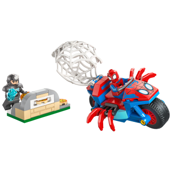 LEGO Marvel Spidey på sin motorcykel mot Rhino 11206.