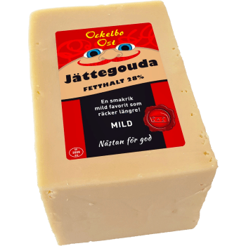 Jättegouda Mild 28% ca 1kg Ockelbo Ost.