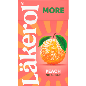 Pastill More Peach 30g Läkerol.