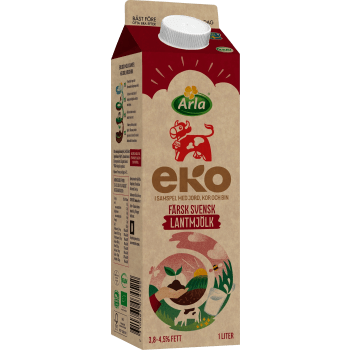 Färsk lantmjölk 3,8-4,5% Ekologisk 1l Arla Ko®.