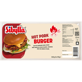 Hot burger pork 540g Sibylla.