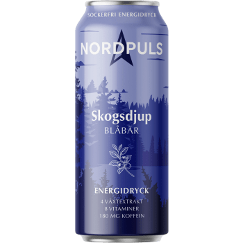 Energidryck Skogsdjup Med Smak Av Blåbär Sockerfri 330ml Nordpuls.