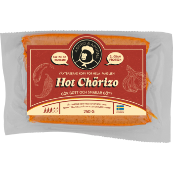 Chorizo Hot Växtbaserad 250g Astrid och aporna.