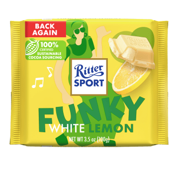 Chokladkaka Vit Choklad Citronkräm 100g Ritter.