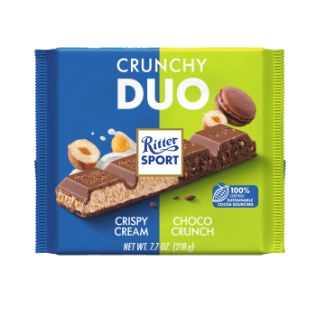 Chokladkaka Crunchy DUO 218 Gram Ritter.