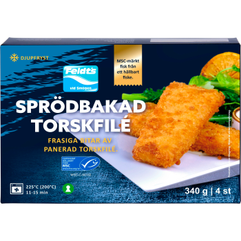 Torsk Sprödbakad Fryst 340g Feldt's.