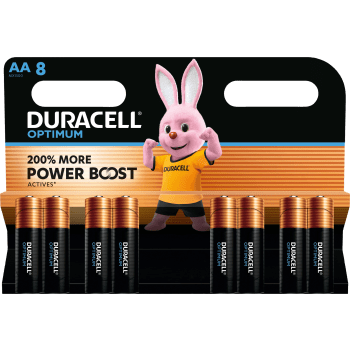 Batteri AA 8-p Duracell Optimum.