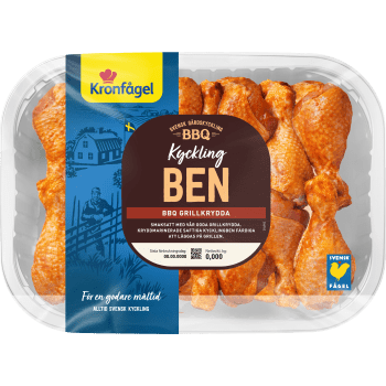 Kycklingben Färska Kryddmarinerade ca 1,8kg Kronfågel.