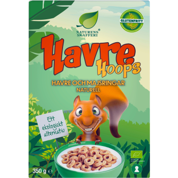 Havre Hoops EKO glutenfri 350g Naturens skafferi.