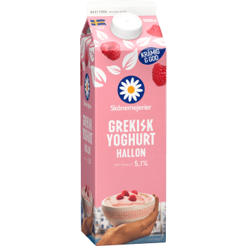 Grekisk Yoghurt Hallon 5.1% Skånemejerier.