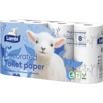 Toalett dekor 8-pack Lambi.