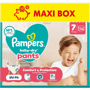 Byxblöjor Baby Dry Pants Strl 7 15+kg Maxi 54-p Pampers.
