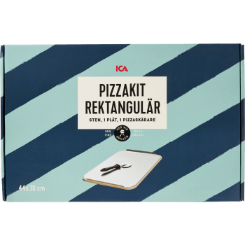 Pizzasten Rektangulär med tillbehör 44x30cm.