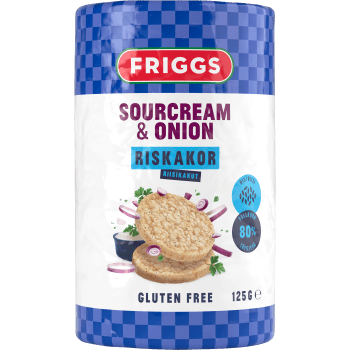 Riskakor Sourcream & Onion 125g Friggs.