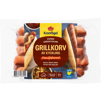 Grillkorv av Kyckling 400g Kronfågel.