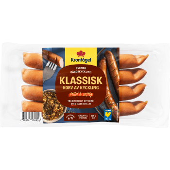 Grillkorv av Kyckling Klassisk 320g Kronfågel.