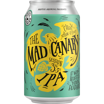 Öl ipa Mad Canary Session 3.5% 33cl Brutal Brewing.