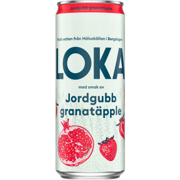 Kolsyrat vatten Jordgubb/Granatäpple 33cl Loka.