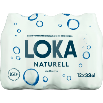 Kolsyrat vatten naturell 12-p 33cl loka.