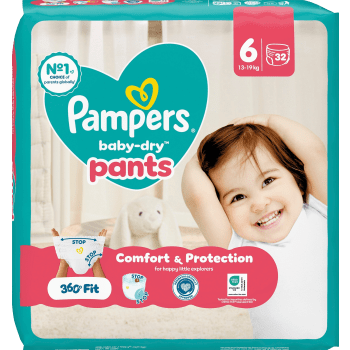 Byxblöjor Baby Dry Pants Strl 6 13-19kg VP 32p Pampers.