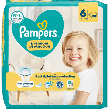 Blöjor Premium Protection Strl 6 13-18kg VP 30p Pampers.