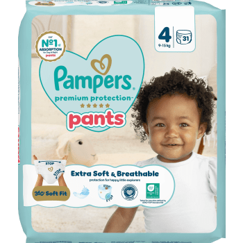 Byxblöjor Premium Protection Pants Strl 4 9-15kg 31p Pampers.