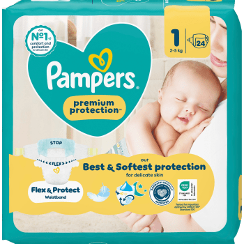 Blöjor New Baby Strl 1 2-5kg SIP 24p Pampers.